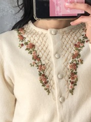 tokyo embroidery knit cardigan
