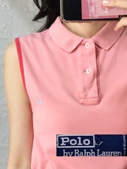 polo pink sleevelss pk shirts