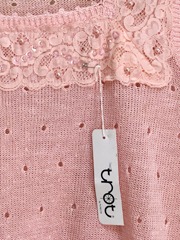 trot pink linen sleevless knit